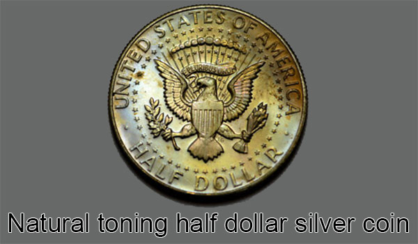 Example of a naturally toned coin