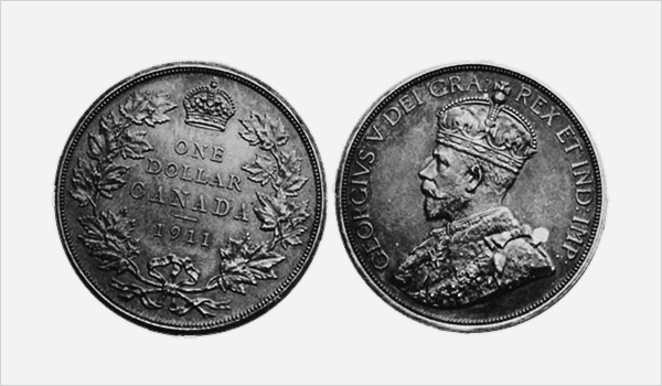 Rare 1911 Canadian Silver Dollar coin