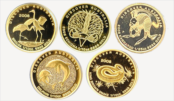 2008 Australian Dreaming series gold coin