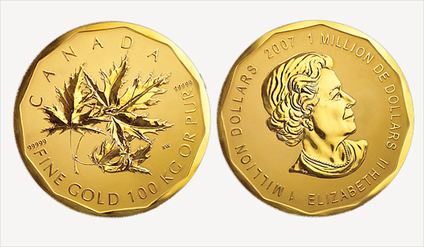 $1 million gold Maple Leaf Special edition coin