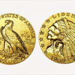 1908 Indian Head Gold $2.50 Quarter Eagle Gold Coins